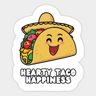 Happy Taco in Sombrero Hat Sticker